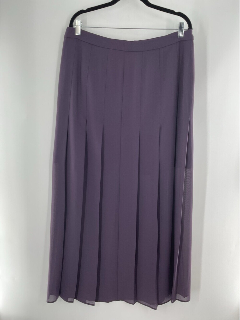 Nordstrom Women’s Purple Suite Skirt Halogen Size 14 Maxi Pleaded 142